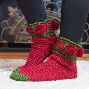 PDF Crochet PATTERN Ho Ho Ho Socks image 1