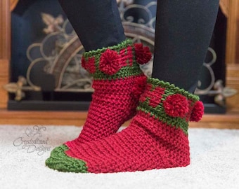 PDF Crochet PATTERN Ho Ho Ho Socks