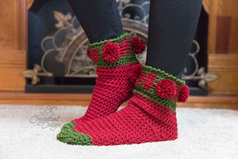 PDF Crochet PATTERN Ho Ho Ho Socks image 1