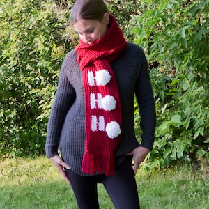 PDF Crochet PATTERN Ho Ho Ho Scarf image 1