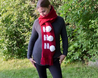 PDF Crochet PATTERN Ho Ho Ho Scarf