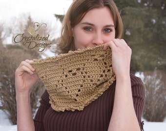 PDF Crochet PATTERN Veiled Hearts Cowl