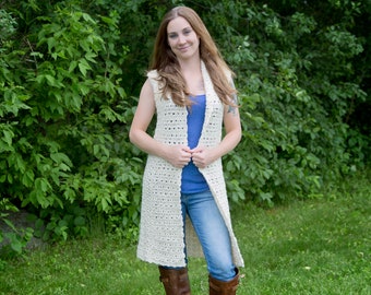 PDF Crochet PATTERN Juniper Vest