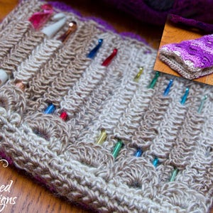 PDF Crochet PATTERN Cascading Crochet Hook Case