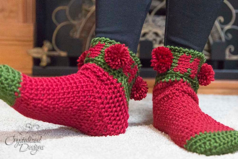 PDF Crochet PATTERN Ho Ho Ho Socks image 6