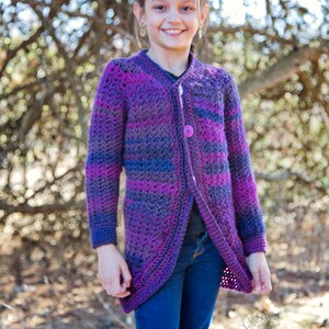 PDF Crochet PATTERN Angella Cardigan, Child Sizes image 7