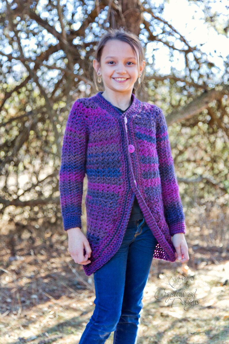 PDF Crochet PATTERN Angella Cardigan, Child Sizes image 7