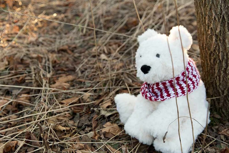 PDF Crochet PATTERN Peppermint the Polar Bear Amigurumi image 3