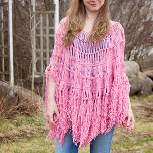 PDF Crochet PATTERN Hairpin Lace Poncho image 3