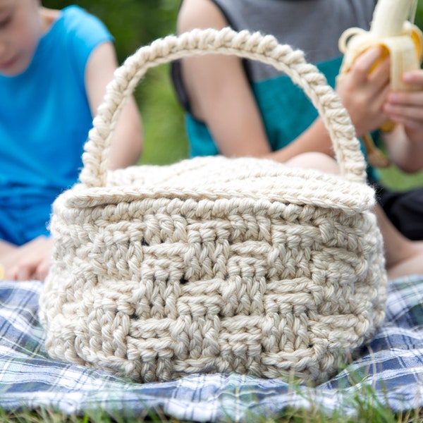 PDF Crochet PATTERN Picnic Basket