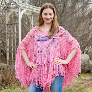 PDF Crochet PATTERN Hairpin Lace Poncho image 1