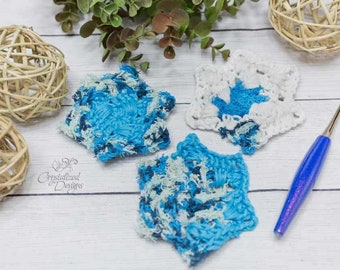 PDF Crochet PATTERN Star Scrubby