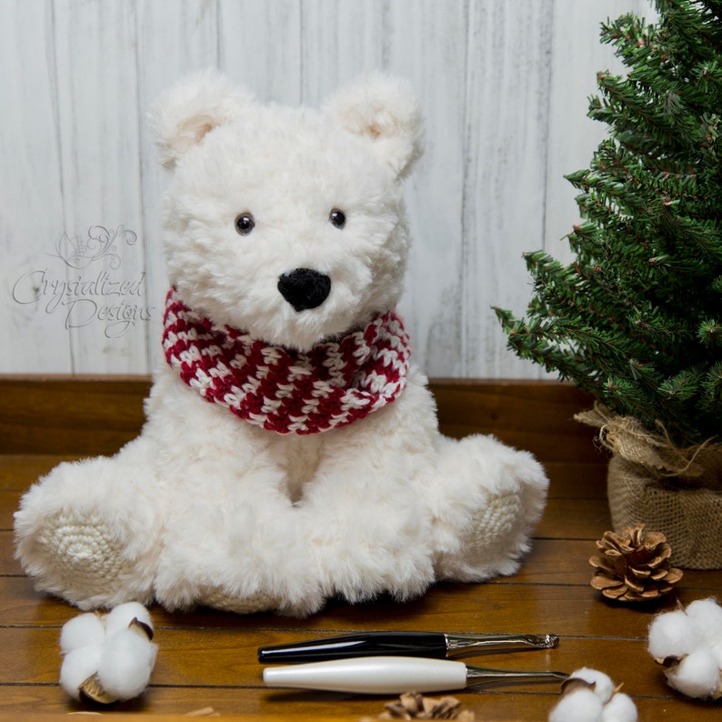 PDF Crochet PATTERN Peppermint the Polar Bear Amigurumi image 1