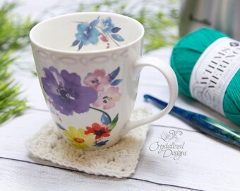 PDF Crochet PATTERN Granny Diamond Coaster