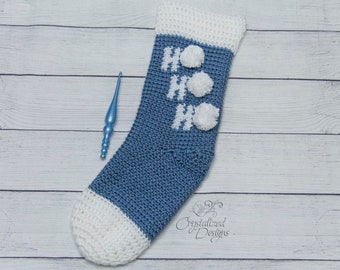 PDF Crochet PATTERN Ho Ho Ho Stocking