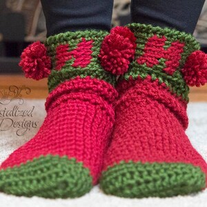 PDF Crochet PATTERN Ho Ho Ho Socks image 2