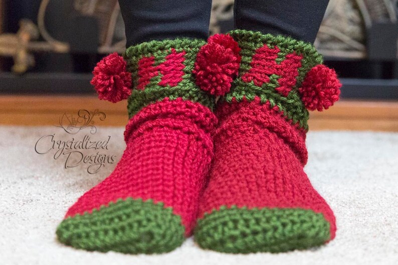 PDF Crochet PATTERN Ho Ho Ho Socks image 2