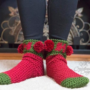 PDF Crochet PATTERN Ho Ho Ho Socks image 4