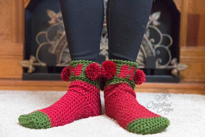 PDF Crochet PATTERN Ho Ho Ho Socks image 4