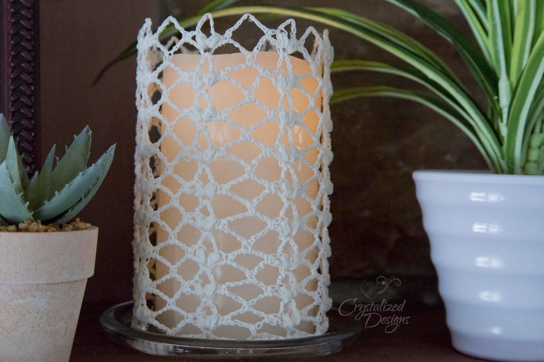 PDF Crochet PATTERN Unconditional Love Candle Sleeve image 2