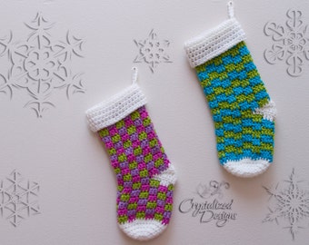 Blitzen Stocking Crochet Pattern