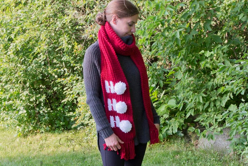 PDF Crochet PATTERN Ho Ho Ho Scarf image 3