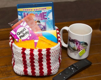 PDF Crochet PATTERN Movie Night Gift Basket