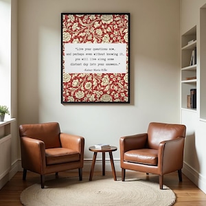 Rainer Maria Rilke Quote Print: Letters to a Young Poet Literary Art (Digital Download)