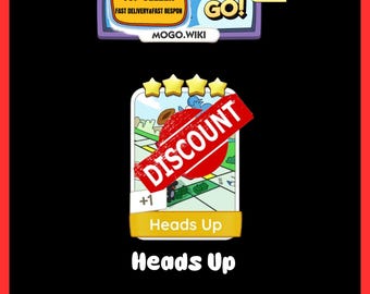 Heads Up - Monopoly_GO 4 Star Stickers - New Album June ( Fast Sent )
