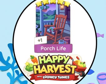 Porch Life - Monopoly_GO 5 Star Stickers - New Album Happy Harvest ( Fast Sent )