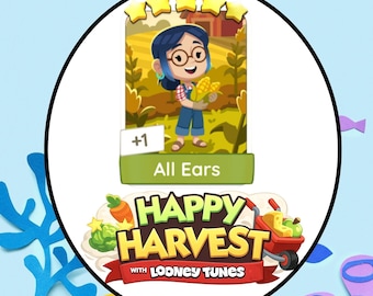 All Ears - Monopoly_GO 5 Star Stickers - New Album Happy Harvest ( Fast Sent )