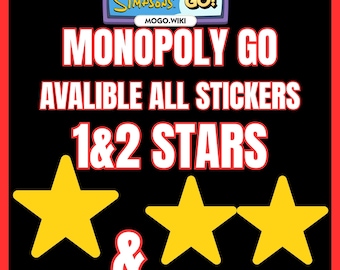 Monopoly_Go 1 & 2 Star Stickers - New Album June ( Fast Delivery )