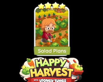 Salad Plans - Monopoly_GO 4 Star Stickers - New Album Happy Harvest ( Fast Sent )