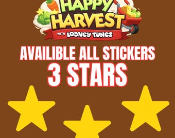 Monopoly_Go 3 Star Stickers - New Album Happy Harvest ( Fast Delivery )