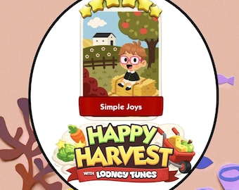 Simple Joys - Monopoly_GO 6 Star Stickers - New Album Happy Harvest ( Fast Sent )