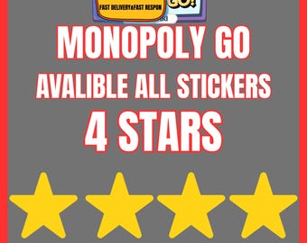Monopoly_GO 4 Star Stickers - New Album ( Fast Delivery )