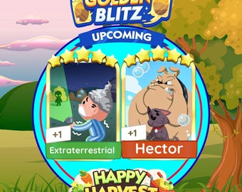 Golden Blitz Event - Monopoly_GO Stickers 5 Stars - ( Extraterrestial &  Hector )