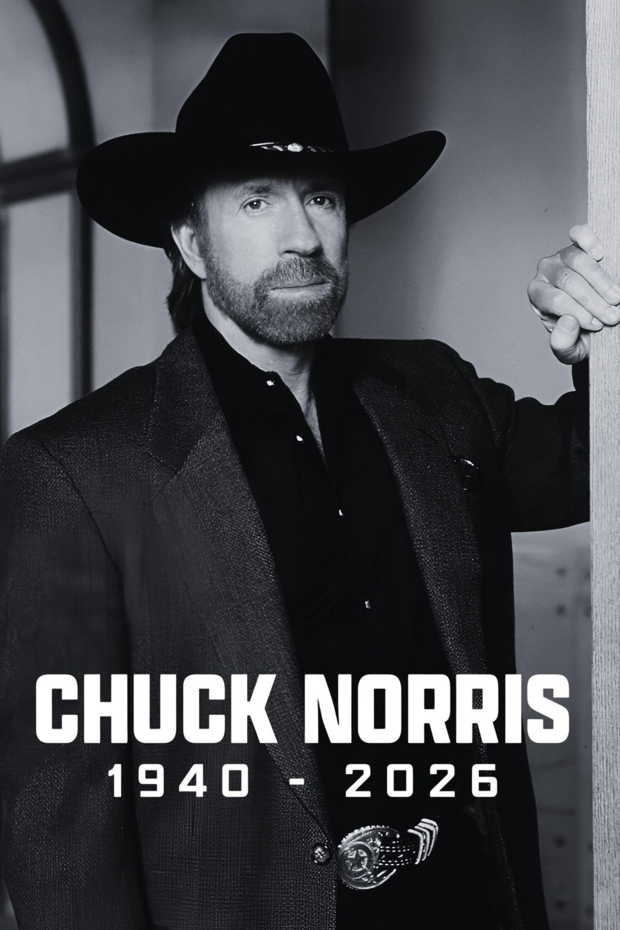 Discover Chuck Norris Memorial Poster - 19402026 - Tribute Wall Art - Iconic Movie Legend Decor