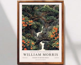 William Morris Print, Kew Gardens, London Home Decor, William Morris Poster, Vintage Wall Art, Floral Art, Vintage Poster