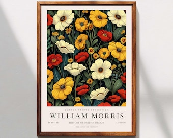 William Morris Print, Kew Gardens, London Home Decor, William Morris Poster, Vintage Wall Art, Floral Art, Vintage Poster