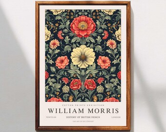 William Morris Print, Kew Gardens, London Home Decor, William Morris Poster, Vintage Wall Art, Floral Art, Vintage Poster