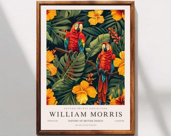 William Morris Print, Kew Gardens, London Home Decor, William Morris Poster, Vintage Wall Art, Floral Art, Vintage Poster