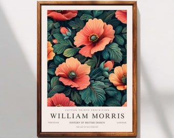William Morris Print, Kew Gardens, London Home Decor, William Morris Poster, Vintage Wall Art, Floral Art, Vintage Poster
