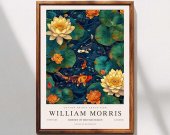 William Morris Print, Kew Gardens, London Home Decor, William Morris Poster, Vintage Wall Art, Floral Art, Vintage Poster