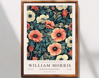 William Morris Print, Kew Gardens, London Home Decor, William Morris Poster, Vintage Wall Art, Floral Art, Vintage Poster