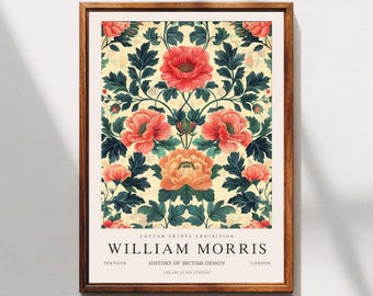 William Morris Print, Kew Gardens, London Home Decor, William Morris Poster, Vintage Wall Art, Floral Art, Vintage Poster