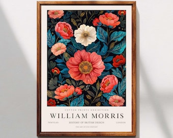William Morris Print, Kew Gardens, London Home Decor, William Morris Poster, Vintage Wall Art, Floral Art, Vintage Poster