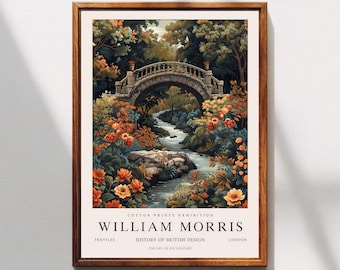 William Morris Print, Kew Gardens, London Home Decor, William Morris Poster, Vintage Wall Art, Floral Art, Vintage Poster