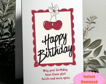 Off Campus Inspired Birthday Card PDF, Hockey Romance Birthday Gift, BookTok College Romance Birthday Card, Digital Download, Reader Card
