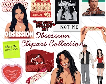 Pacchetto di clipart PNG e SVG di Nikki Bear di Obsession, horror gotico romantico (download digitale)